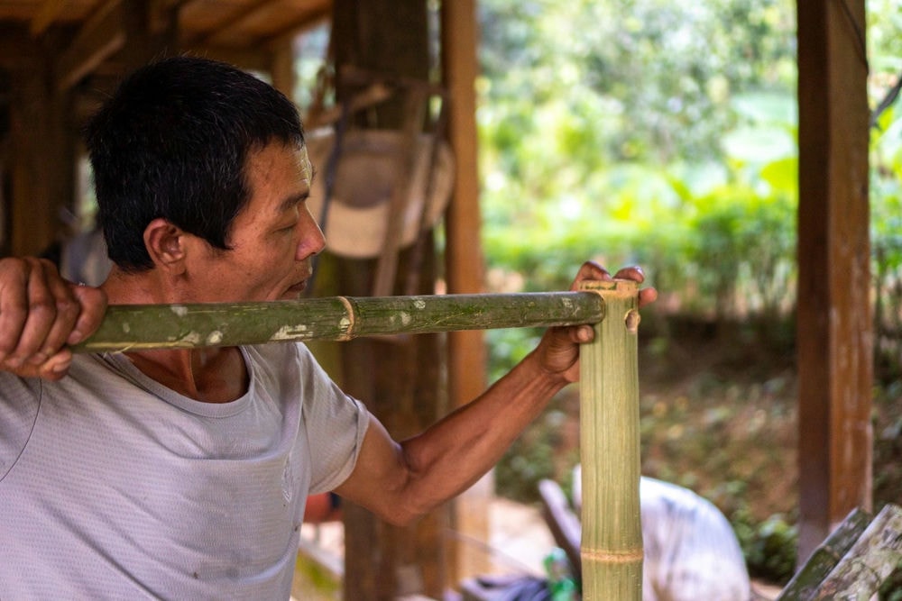 Trải Nghiệm Làm Bè Bương Kiểu Thái Bên Suối
